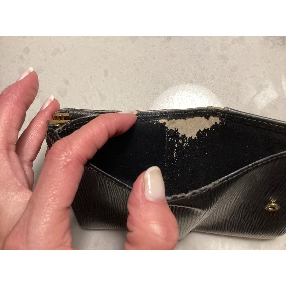 Louis Vuitton Epi Leather Bifold Wallet Coin Purse Black - Picture 10 of 16